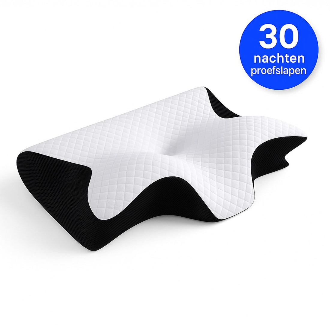 ZenRest Hoofdkussen - Ergonomisch Vlinderkussen - Ademvrij Anti-Snurk Kussen - Orthopedisch CPAP Hoofdkussen - Traagschuim Nekkussen voor Slaapapneu & Nekklachten - Comfortabel Memory Foam Bedkussen